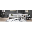 Bowery Hill Glass Top Rectangular End Table in Black Truffle