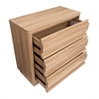 Bowery Hill Transitional 3-Drawer Single Dresser in Provincial Brown
