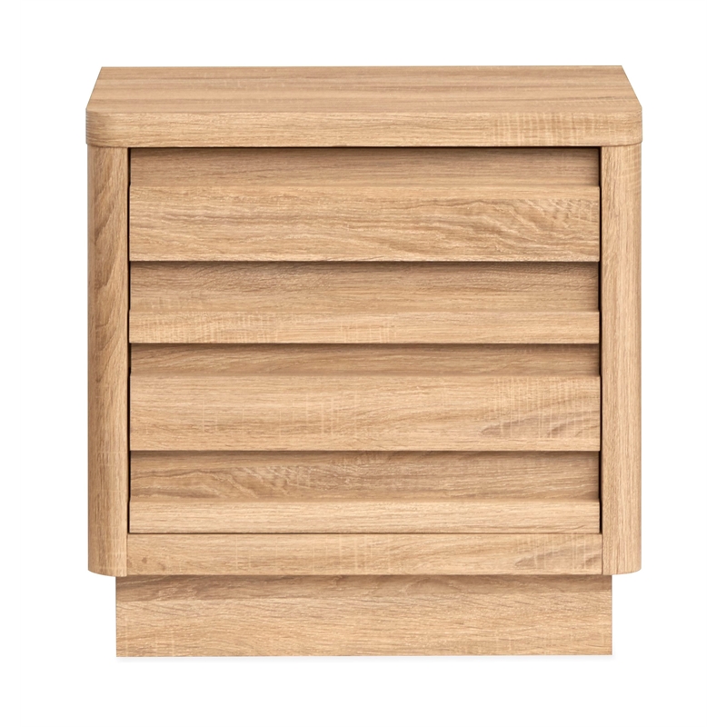 Bowery Hill Transitional 2-Drawer Nightstand in Provincial Brown