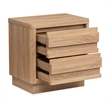 Bowery Hill Transitional 2-Drawer Nightstand in Provincial Brown
