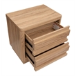 Bowery Hill Transitional 2-Drawer Nightstand in Provincial Brown