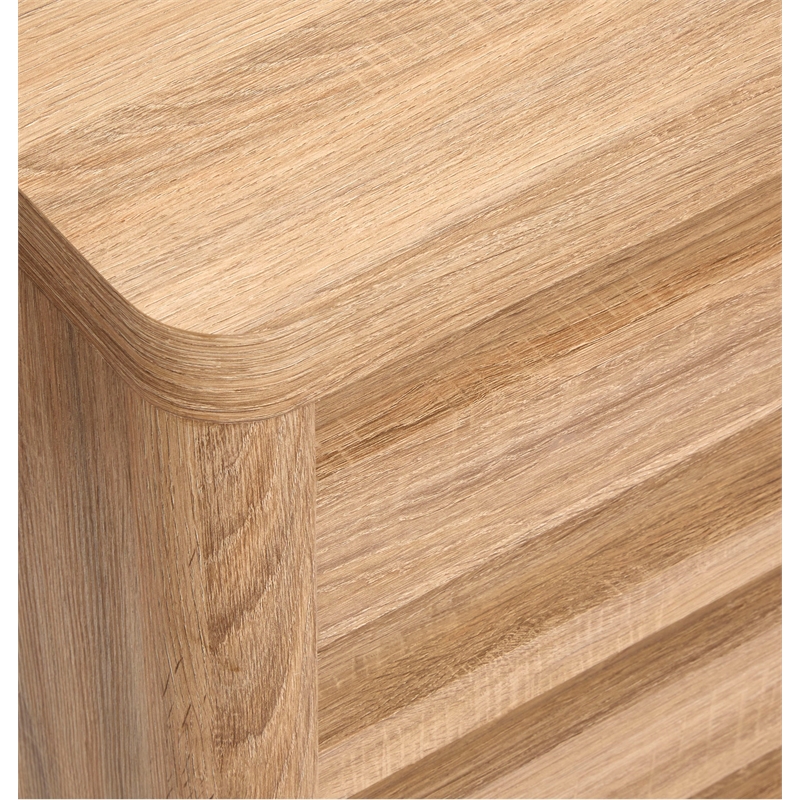 Bowery Hill Transitional 2-Drawer Nightstand in Provincial Brown