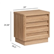 Bowery Hill Transitional 2-Drawer Nightstand in Provincial Brown