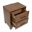 Bowery Hill Modern Rustic 2-Drawer Nightstand in Bourbon Brown