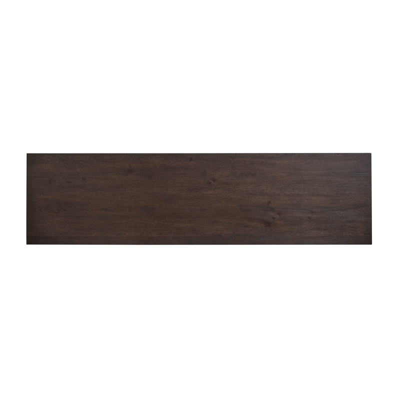 Bowery Hill Modern Mission Sideboard With Drawers and Shelves in Coffee Bean