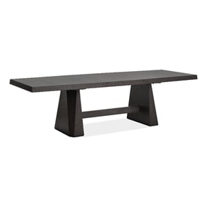 Bowery Hill Mission Extendable Double Pedestal Dining Table in Coffee Bean
