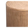 Bowery Hill Rustic Round End Table With Drawer and Shelf in Chateau Brown