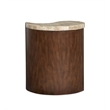 Bowery Hill Modern Stone Top Nesting End Table Set in Burnt Umber