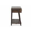 Bowery Hill Rectangular Sofa Table With Shelf in Milk Chocolate & Dark Chocolate