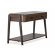 Bowery Hill Rectangular Sofa Table With Shelf in Milk Chocolate & Dark Chocolate
