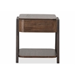 Bowery Hill Rectangular End Table With Drawer and Shelf in Dark Chocolate