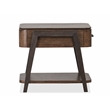 Bowery Hill Rectangular End Table With Drawer and Shelf in Dark Chocolate