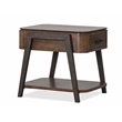 Bowery Hill Rectangular End Table With Drawer and Shelf in Dark Chocolate