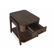Bowery Hill Rectangular End Table With Drawer and Shelf in Dark Chocolate