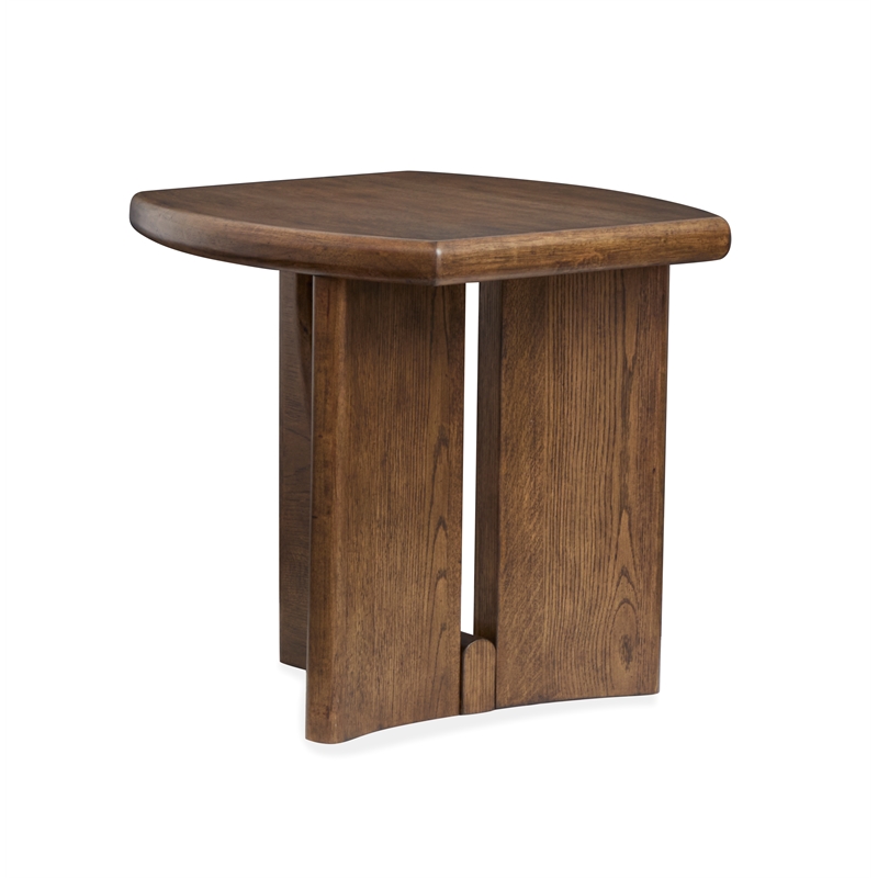 Bowery Hill Contemporary Classic Rectangular End Table in Sienna Brown
