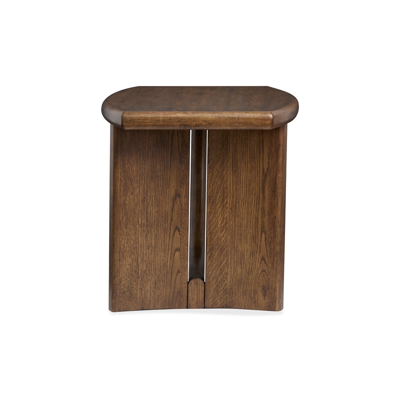Bowery Hill Contemporary Classic Rectangular End Table in Sienna Brown