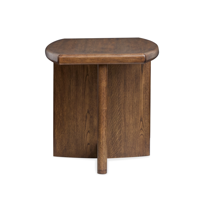 Bowery Hill Contemporary Classic Rectangular End Table in Sienna Brown