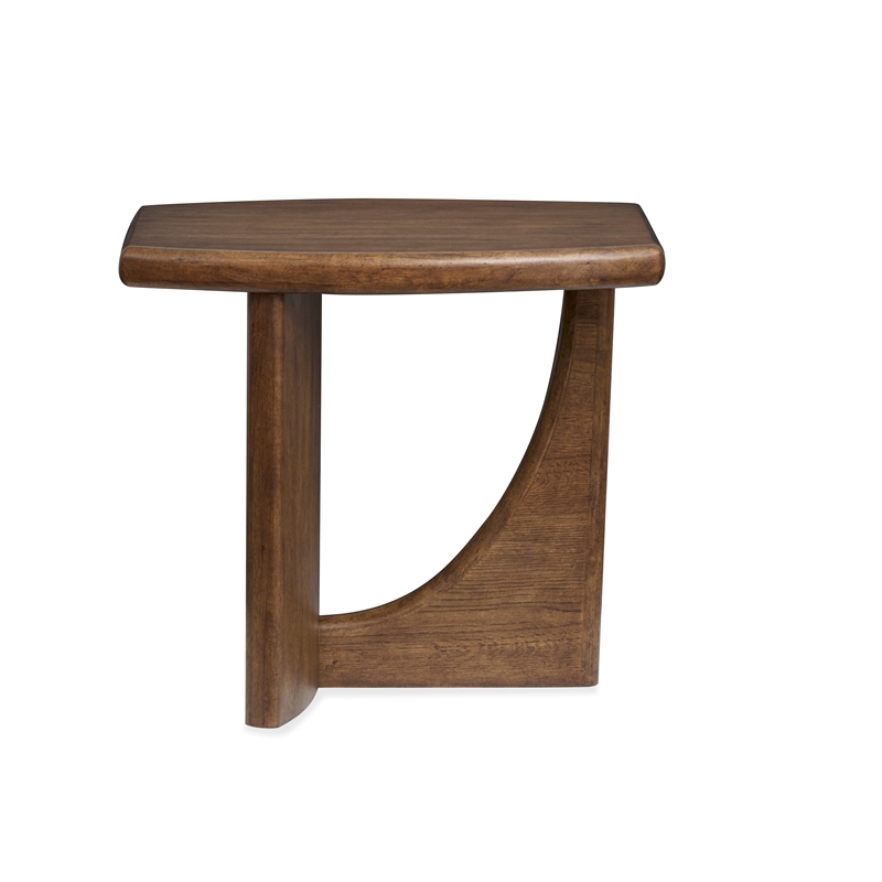 Bowery Hill Contemporary Classic Rectangular End Table in Sienna Brown