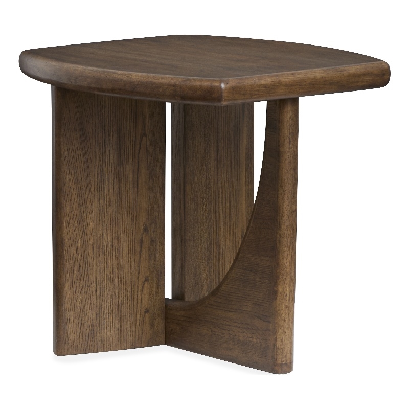 Bowery Hill Contemporary Classic Rectangular End Table in Sienna Brown
