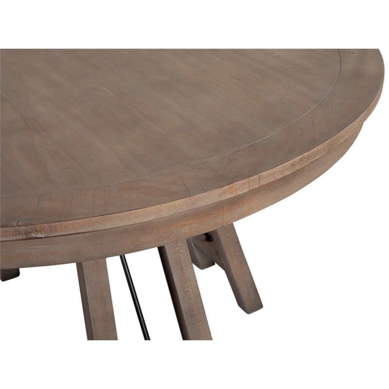 Bowery Hill Casual 52-Inch Round Dining Table in Dovetail Grey