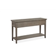 Bowery Hill Rectangular Sofa Table with 3 Drawers in Dovetail Grey