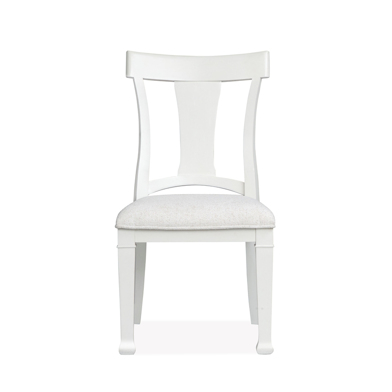 Bowery Hill Upholstered Side Chair 2 Pack in Whisper White Oak Veneer
