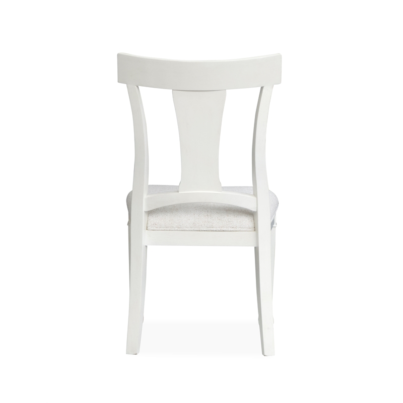 Bowery Hill Upholstered Side Chair 2 Pack in Whisper White Oak Veneer