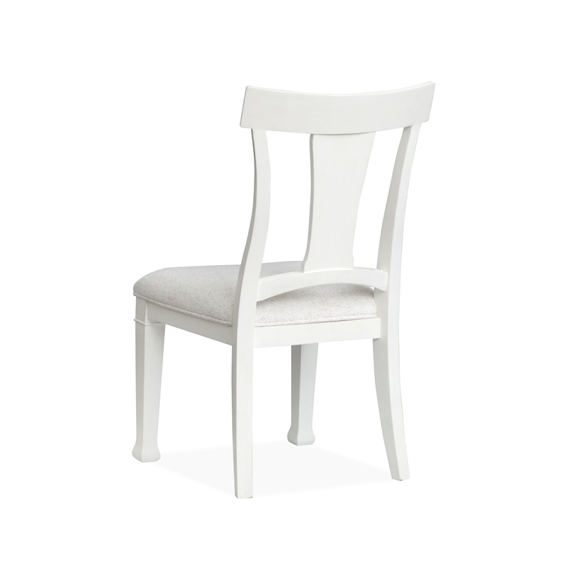 Bowery Hill Upholstered Side Chair 2 Pack in Whisper White Oak Veneer