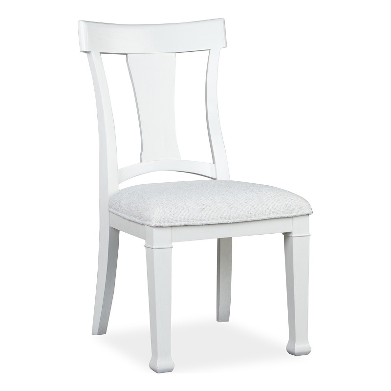 Bowery Hill Upholstered Side Chair 2 Pack in Whisper White Oak Veneer