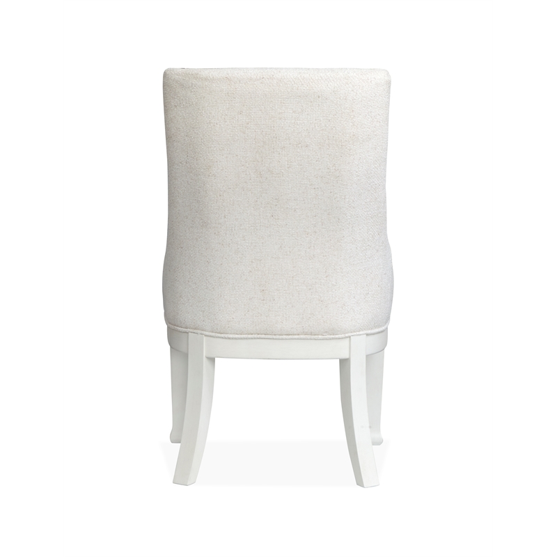 Bowery Hill Upholstered Host Chair 2 Pack in Whisper White Oak Veneer