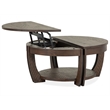 Bowery Hill Lift Top Storage Cocktail Table with Casters in Nutmeg