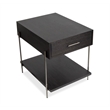 Bowery Hill Rectangular End Table with Drawer in Dark Briarsmoke