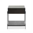Bowery Hill Rectangular End Table with Drawer in Dark Briarsmoke
