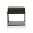 Bowery Hill Rectangular End Table with Drawer in Dark Briarsmoke