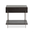 Bowery Hill Rectangular End Table with Drawer in Dark Briarsmoke
