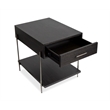 Bowery Hill Rectangular End Table with Drawer in Dark Briarsmoke