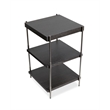 Bowery Hill Rectangular Accent Table in Dark Briarsmoke with Metal Legs