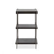 Bowery Hill Rectangular Accent Table in Dark Briarsmoke with Metal Legs