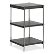 Bowery Hill Rectangular Accent Table in Dark Briarsmoke with Metal Legs