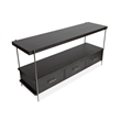 Bowery Hill Rectangular Sofa Table with 3 Drawers in Dark Briarsmoke