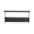Bowery Hill Rectangular Sofa Table with 3 Drawers in Dark Briarsmoke