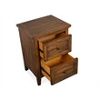 Bowery Hill 2-Drawer Nightstand in Toasted Nutmeg With Felt Lining