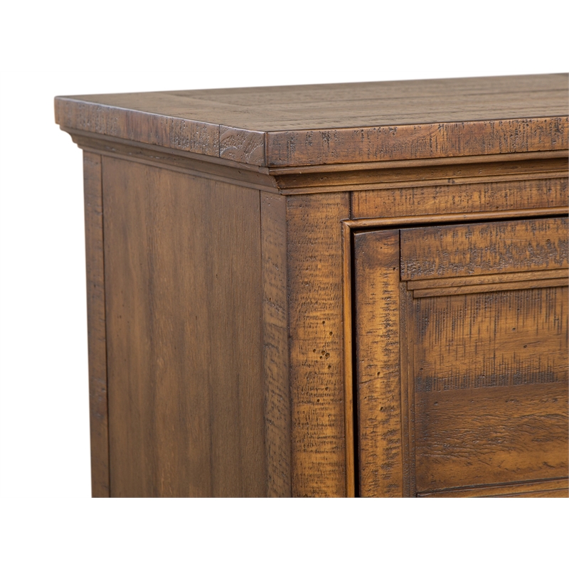 Bowery Hill 2-Drawer Nightstand in Toasted Nutmeg With Felt Lining