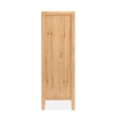 Bowery Hill 5-Drawer Wood Chest in Butternut Natural/Graphite
