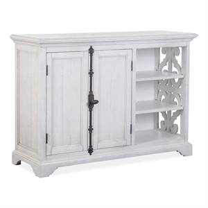 Bowery Hill Contemporary Alabaster Printer Stand With Adjustable Shelves
