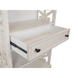 Bowery Hill Alabaster Bookcase With Adjustable Shelves and Drawer