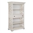 Bowery Hill Alabaster Bookcase With Adjustable Shelves and Drawer