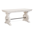 Bowery Hill Contemporary Alabaster Writing Desk With Felt Lined Drawer