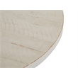 Bowery Hill Alabaster Round Accent Table With 2 Fixed Wood Shelves