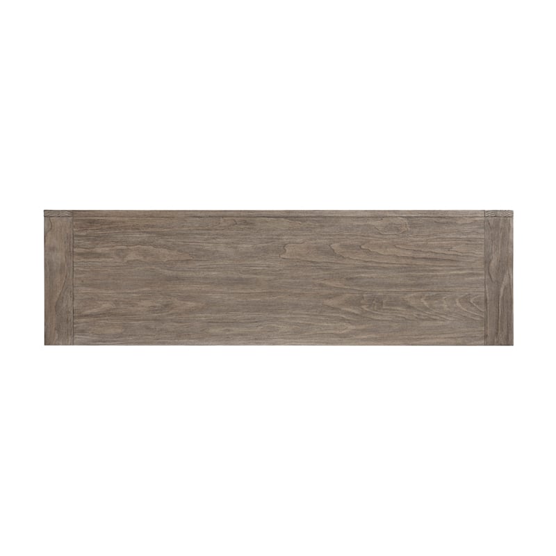 Bowery Hill 7-Drawer Bedroom Dresser in Dark Umber With Marble Top